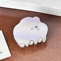 Cloud-shaped small acetate hair claw clip with purple rhinestones in creamy gradient - 4cm / Light Purple