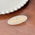 Eleganter cremefarbener Acetatherz-Haarclip mit Schleife und glitzerndem Kristall - Beige