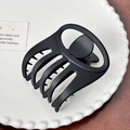 Pinza de pelo grande en negro mate con diseño minimalista para peinados elegantes - Negro-7.2cm