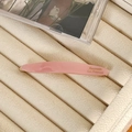 Barrette élégante en acétate rose clair avec base en métal doré pour femmes - 6.7cm / Rose