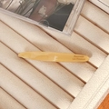 Barrette à cheveux élégante en acétate ambré avec inscription dorée - 6.7cm / Jaune