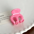 Mini pince à cheveux rose brillant en acétate style gelée accessoire mignon - Rose Crème - 3.3cm