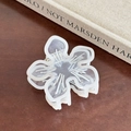 Elegante molletta per capelli a ciliegio con bordi bianchi e strass brillanti - Bianco