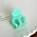 Mini pince à cheveux mignonne en acétate vert menthe pour un style quotidien doux - Vert Crème - 3.3cm