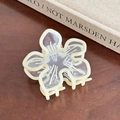 Elegante molletta per capelli a fiore di ciliegio color crema con petali e strass - Giallo