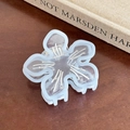 Pince à cheveux fleur de cerisier bleu clair élégante avec strass et acétate - Bleu-7cm