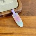 Candy colored jelly hair clip with iridescent glitter in lavender and pastel hues - 6.1cm / Dreamy Blue Pink