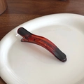 Long jelly resin duckbill hair clip with amber gradient color for volume styling - Caramel color