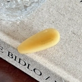 Barrette à cheveux goutte d'eau en acétate jaune faite main avec lettrage doré - Petit / Jaune
