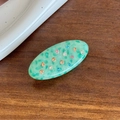 Fermaglio per capelli in acetato verde con strass colorati per acconciature - Misura Standard / Verde