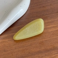 Pale yellow glitter hair clip in acetate teardrop style for elegant side styling - 5cm / Yellow