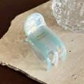 Iridescent light blue acetate hair claw clip with golden Barrette La France text - Blue Purple Stripe-2.6cm