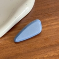 Elegant blue resin hair clip with fine glitter finish on a rustic wooden surface - 5cm / Blue