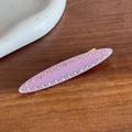 Barrette élégante en acétate violet clair avec strass brillants et base en métal doré - Violet
