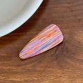 Elegant holographic acetate drop hair clip in iridescent translucent orange pink - 1 Piece / Colorful Orange