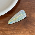 Rainbow acetate triangular hair clip with colorful laser stripes on wood - 1 Piece / Iridescent Cyan