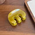 Pinza per capelli minimalista verde oliva effetto gelatina in resina lucida - M-Clip - Verde Acqua - 7.8cm
