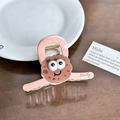Süße rosa Acryl Haarklammer mit einem 3D Glückskeks Cartoon Design für Mädchen - Fleischrosa Klein