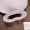 Pince à cheveux lavande scintillante avec paillettes argentées et design à vagues chic - Style Nuage (11.1cm) / Violet Clair