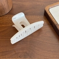 Elegante pinza per capelli bianco avorio con finitura lucida per uno stile minimalista - Fermaglio a Una Parola - Bianco Latte - 10.5cm