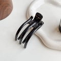 Pinza per capelli nera lucida in resina per acconciature eleganti e raccolti chic - Nero