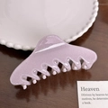 Pince à cheveux crabe violette pailletée avec des reflets argentés pour femmes - Style Pince Requin (11cm) / Violet Clair
