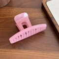 Elegante pinza per capelli rosa traslucida con design moderno e minimalista in resina - Fermaglio a Una Parola - Rosa Tenero - 10.5cm
