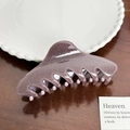 Grande pince à cheveux violette scintillante élégante avec une finition en résine - Style Pince Requin (11cm) / Violet foncé