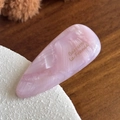 Light pink marbled acetate hair clip with 4mm thickness and Barrette la France text - 4.5CM / Purple