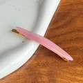 Eleganter rosa Acetat-Haarclip mit goldener France Handmade Aufschrift und Metallspange - Rosa