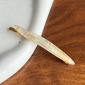 French style iridescent acetate hair clip with gold metal spring clamp and elegant finish - Iridescent White