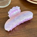 Elegant purple gradient starfish hair claw clip with shell design and Noble engraving - Colorful Purple-8.8cm
