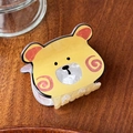 Cute yellow cartoon bear hair claw clip for girls with a glossy acrylic finish - Yellow
