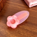 Pink handmade floral hair clip with oval resin base and marble pattern flower - Flower Pink (4cm)