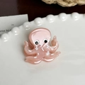 Cute pink octopus hair claw clip made of acetate with a pearlescent finish for girls - Light Pink Octopus