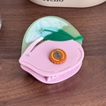 Pinza per capelli in acetato a forma di kiwi rosa e verde con strass luccicanti - Rosa