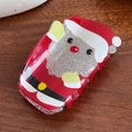 Glittery Santa Claus hair claw clip with red and silver sparkles for Christmas styling - Santa Claus