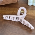 Morandi mauve matte silicone hair claw clip in a large size for thick hair styling - Twist-Pink
