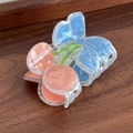 Pince à cheveux papillon marbrée rose et bleue avec finition nacrée élégante - Cerise Jaune
