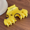 Pinza de pelo amarilla con forma de queso y oso para peinados creativos de mujer - Amarillo Queso
