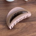 Molla per capelli opaca in silicone morbido malva Morandi con grande design vuoto - Marrone