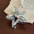 Sternförmige Haarklammer aus Acetat mit holografischem Farbverlauf für Damen - Stern Irisierendes Grau (6.9cm)
