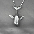 Retro stainless steel humpback whale pendant necklace for men with box chain - Pendant With Box Chain