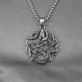 Collana vintage in acciaio con ciondolo a stella e serpente catena box stile gotico uomo - Ciondolo + Catena Coordinata