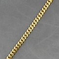 Collier gourmette dorée en acier inoxydable poli avec larges maillons de style hip-hop - 8mm Largeur 60cm Longueur