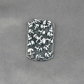 Retro stainless steel rectangular pendant with embossed skull designs for men - Pendant Only (No Chain)