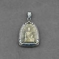 Pendaglio Buddha dello zodiaco in acciaio inossidabile bicolore oro e argento - Solo ciondolo Amitabha (senza catena)