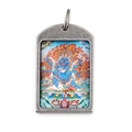 Thangka style zodiac deity pendant in vintage silver titanium steel for men - Pendant Only (Without Chain) / Mahakala Style A