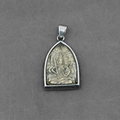 Ciondolo amuleto Buddha tailandese in metallo argento e oro con incisione del protettore - Ciondolo Buddha Akasagarbha Solo (Senza Catena)