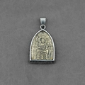 Pendaglio divinità protettrice zodiaco tailandese in argento e oro con incisioni - Ciondolo Buddha Acala Solo (Senza Catena)